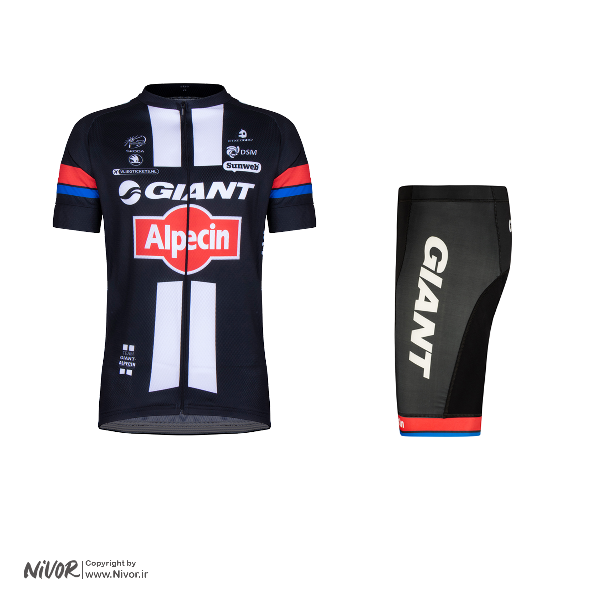 لباس دوچرخه سواری آستین کوتاه جاینت مدل Alpecin مشکی
